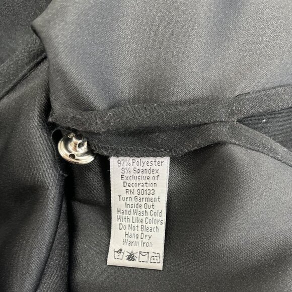 Bob Mackie Wearable Art Embroidered Black Button-Up Shirt L - Picture 5 of 6